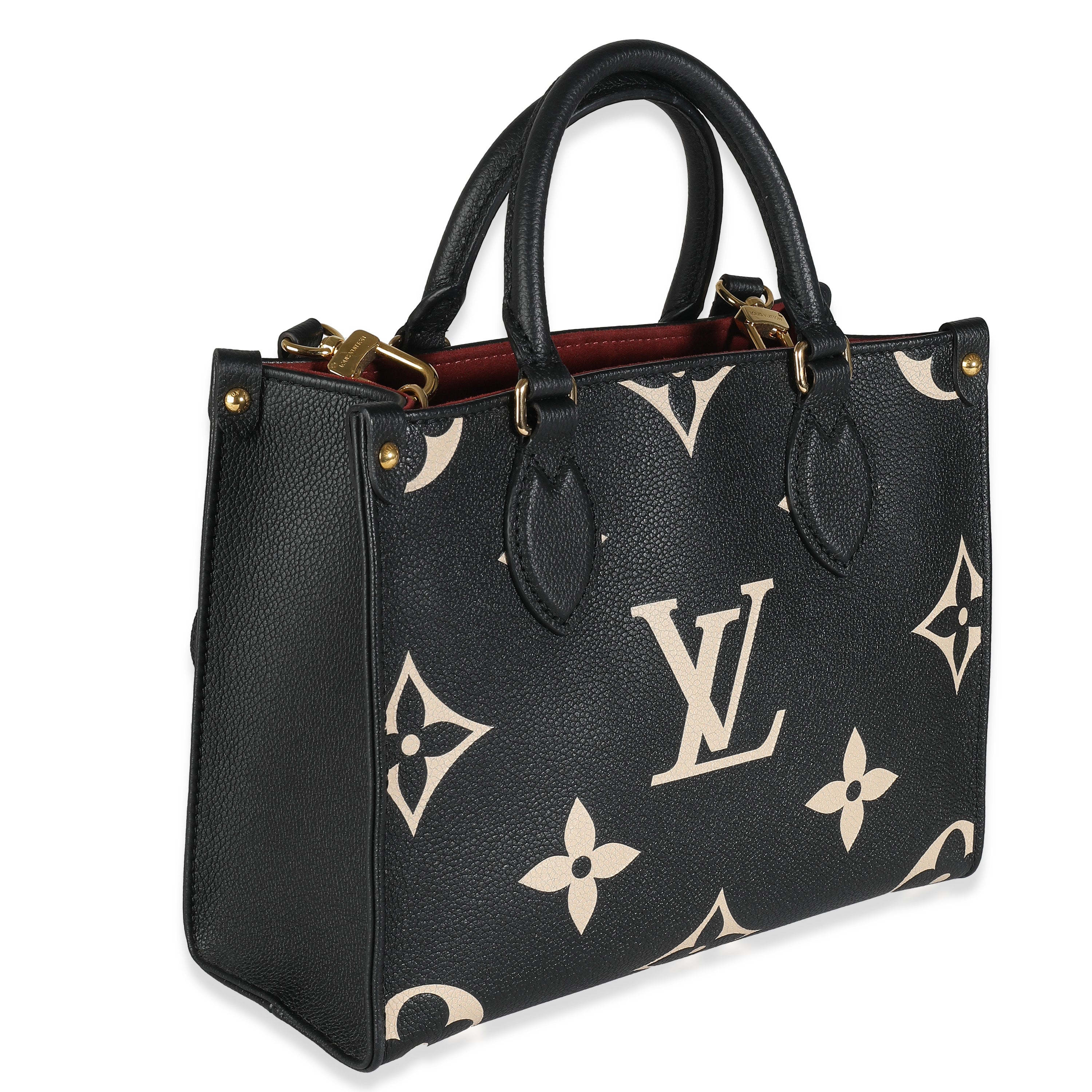 Louis Vuitton Louis Vuitton Black Beige Giant Monogram Empreinte Onthego PM