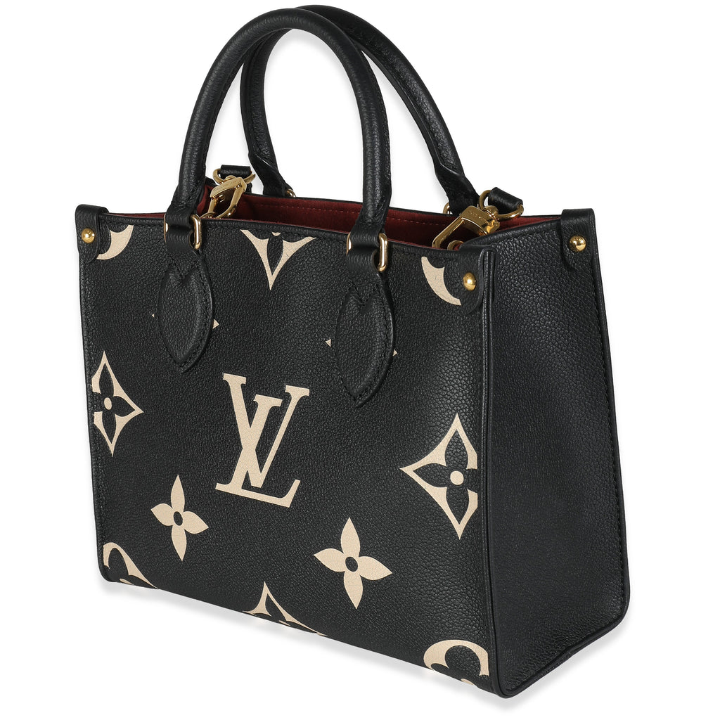 Louis Vuitton Louis Vuitton Black Beige Giant Monogram Empreinte Onthego PM