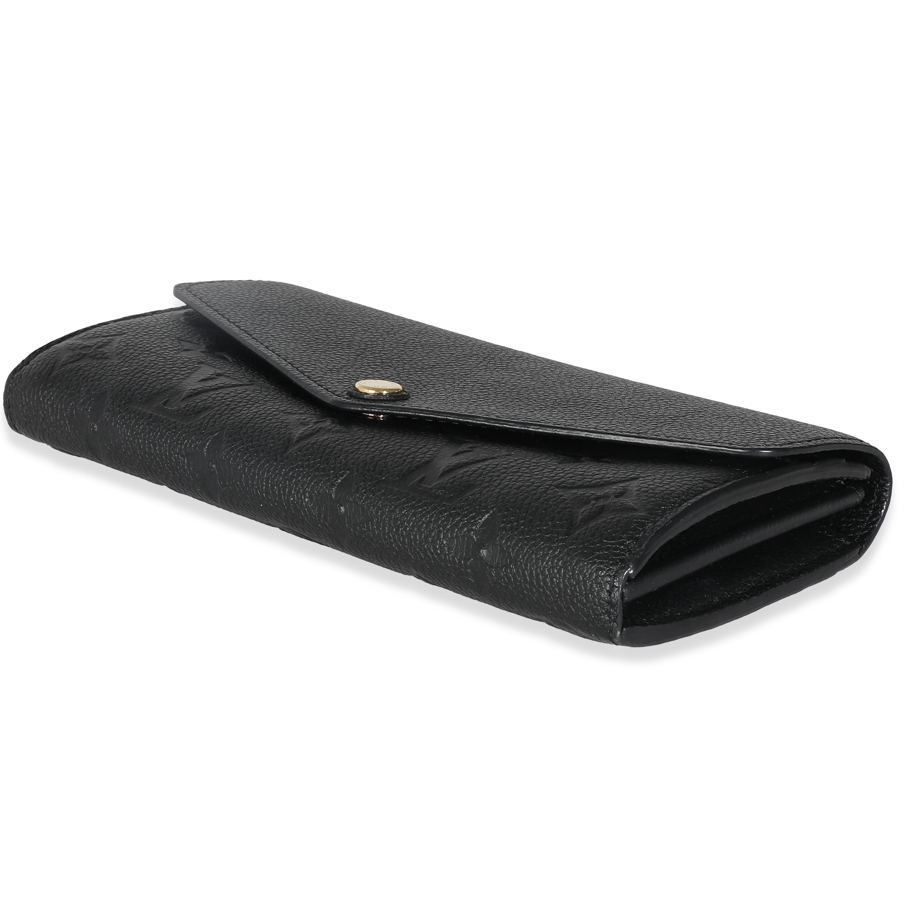 Louis Vuitton Black Monogram Empreinte Sarah Wallet