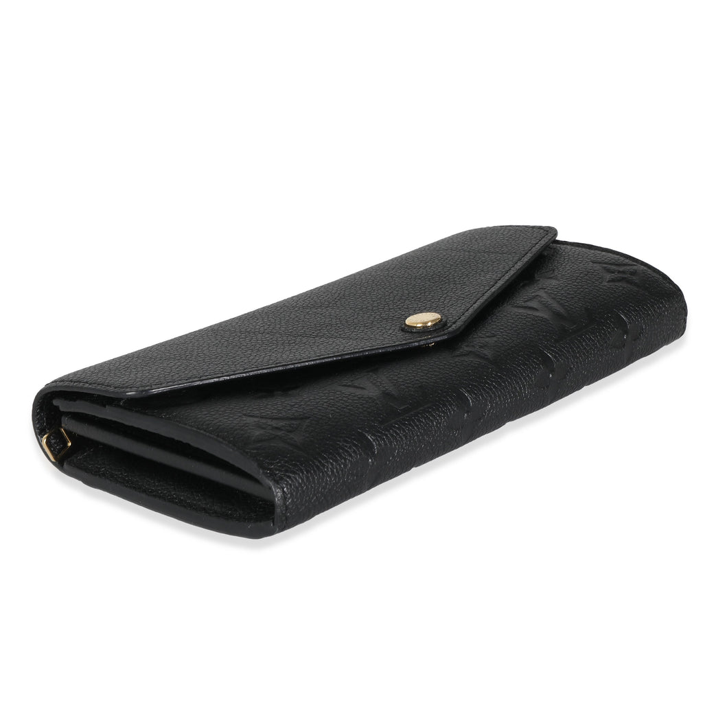 Louis Vuitton Black Monogram Empreinte Sarah Wallet