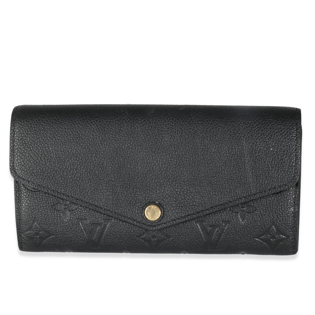 Louis Vuitton Black Monogram Empreinte Sarah Wallet