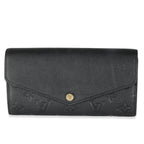 Louis Vuitton Black Monogram Empreinte Sarah Wallet