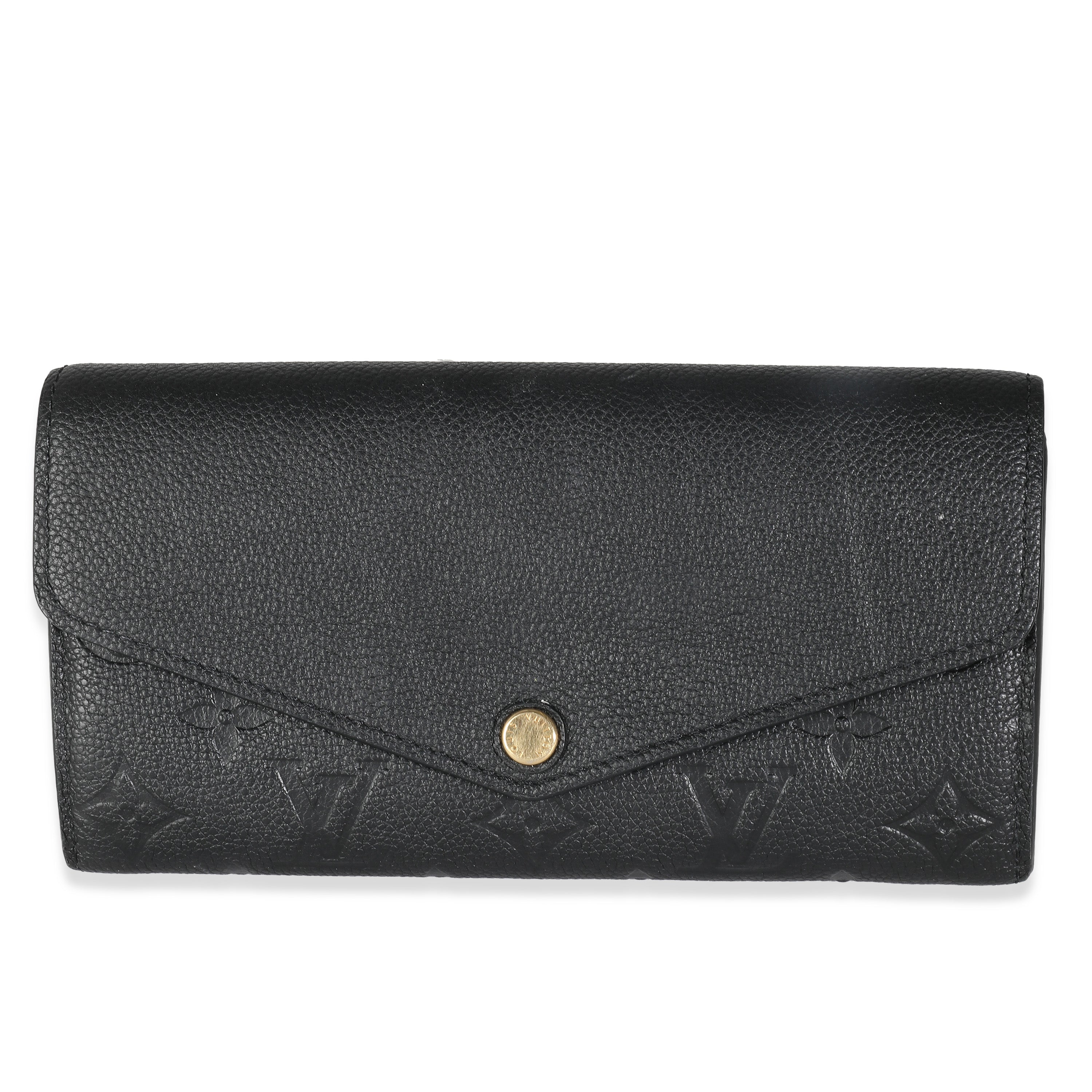 Louis Vuitton Black Monogram Empreinte Sarah Wallet