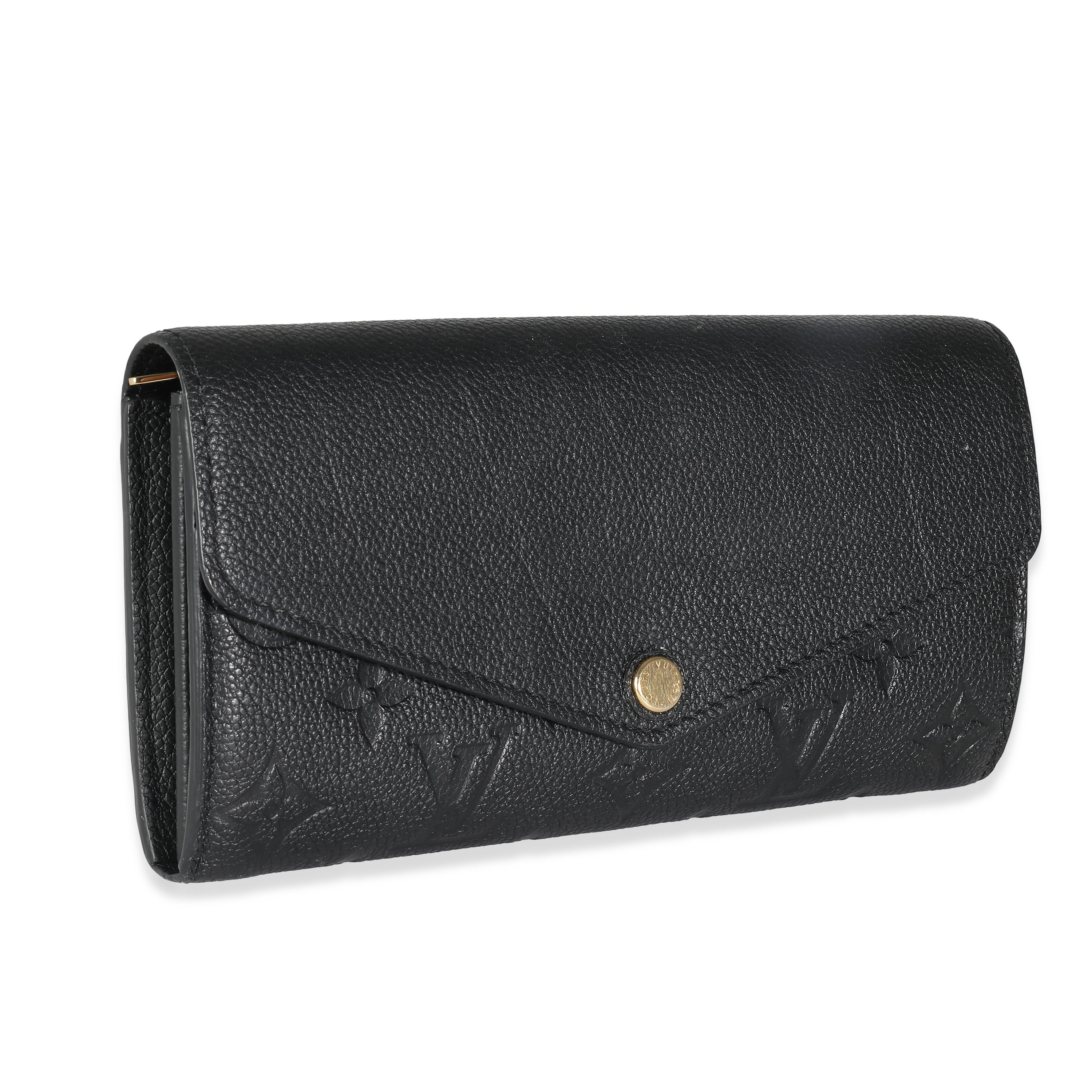 Louis Vuitton Black Monogram Empreinte Sarah Wallet