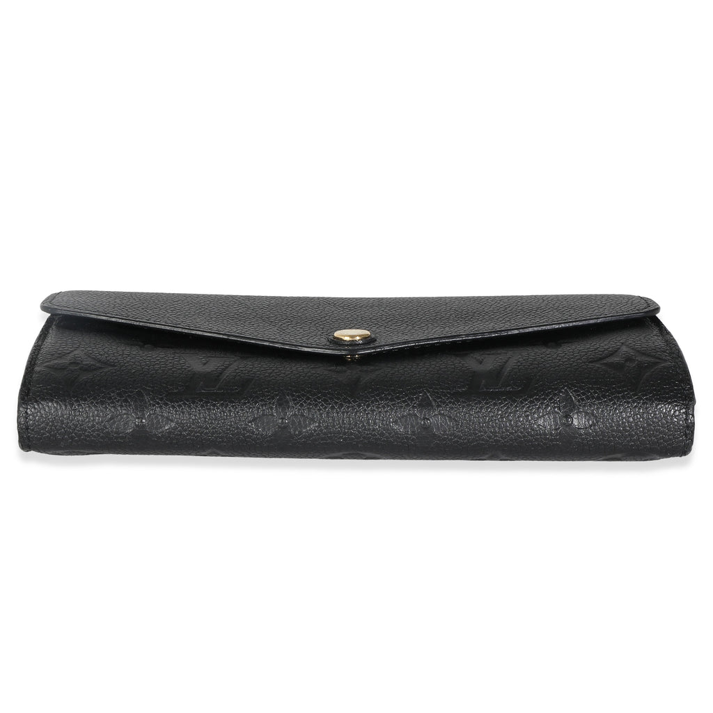 Louis Vuitton Black Monogram Empreinte Sarah Wallet