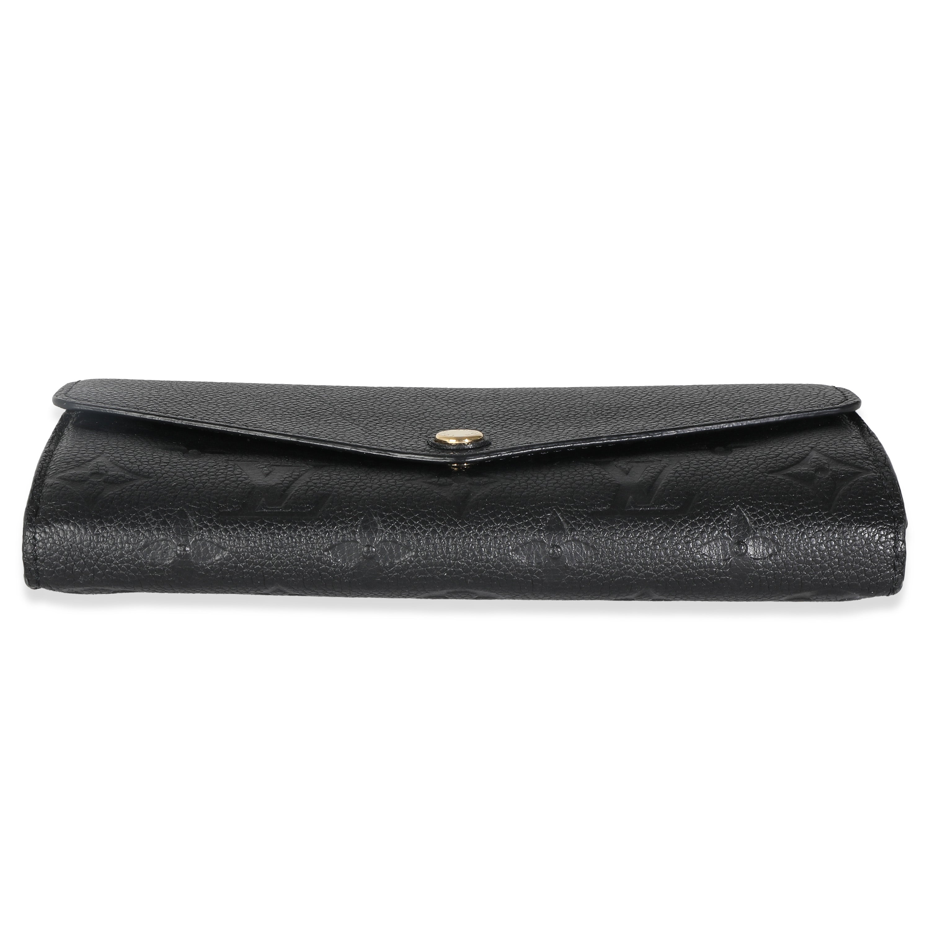 Louis Vuitton Black Monogram Empreinte Sarah Wallet