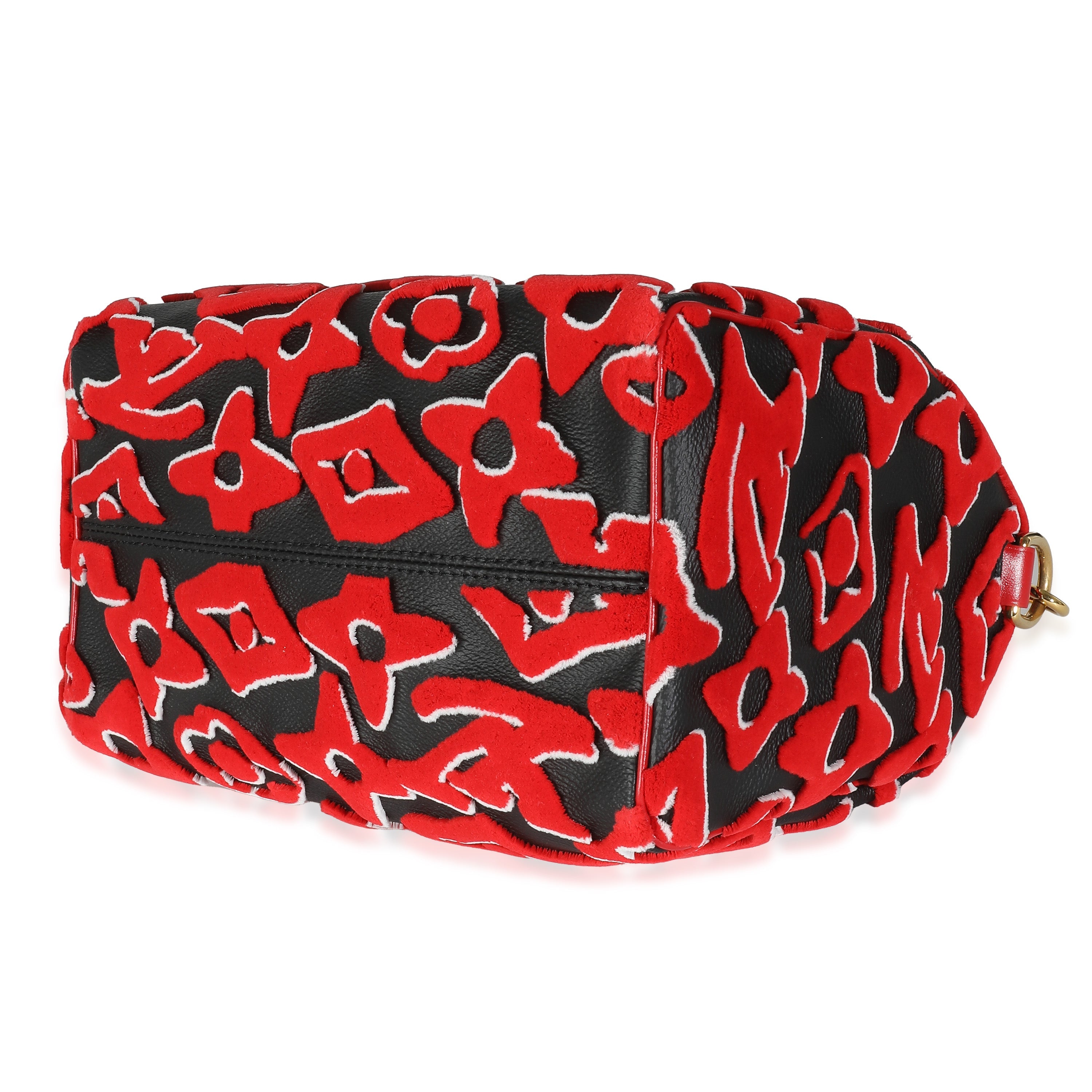 Louis Vuitton x UF Black Red Tufted Monogram Speedy Bandouliere 25