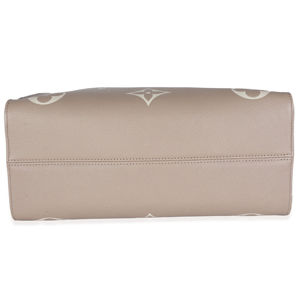 Louis Vuitton Tourterelle Creme Giant Monogram Empreinte Onthego MM