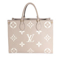 Louis Vuitton Tourterelle Creme Giant Monogram Empreinte Onthego MM