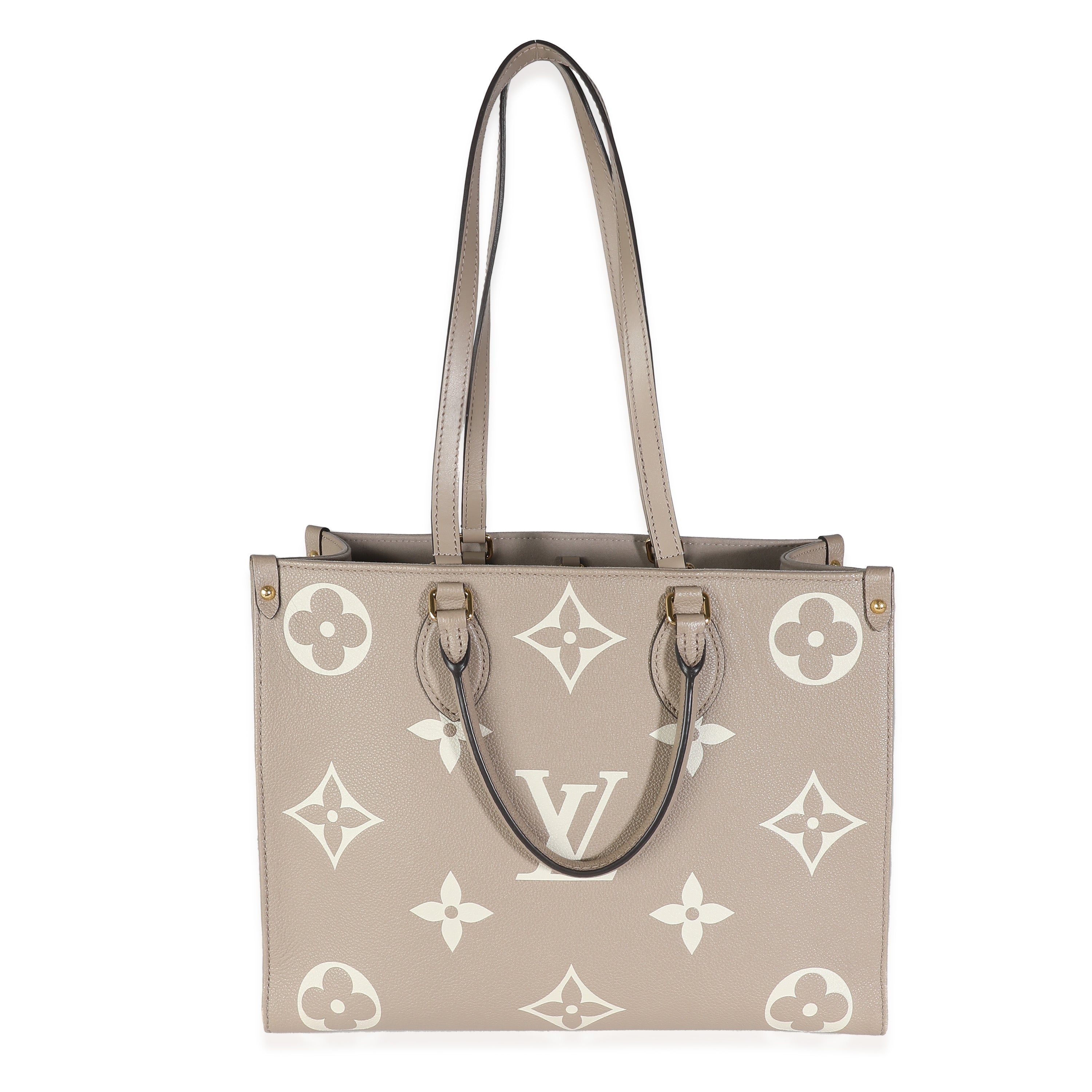 Louis Vuitton Tourterelle Creme Giant Monogram Empreinte Onthego MM