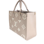 Louis Vuitton Tourterelle Creme Giant Monogram Empreinte Onthego MM