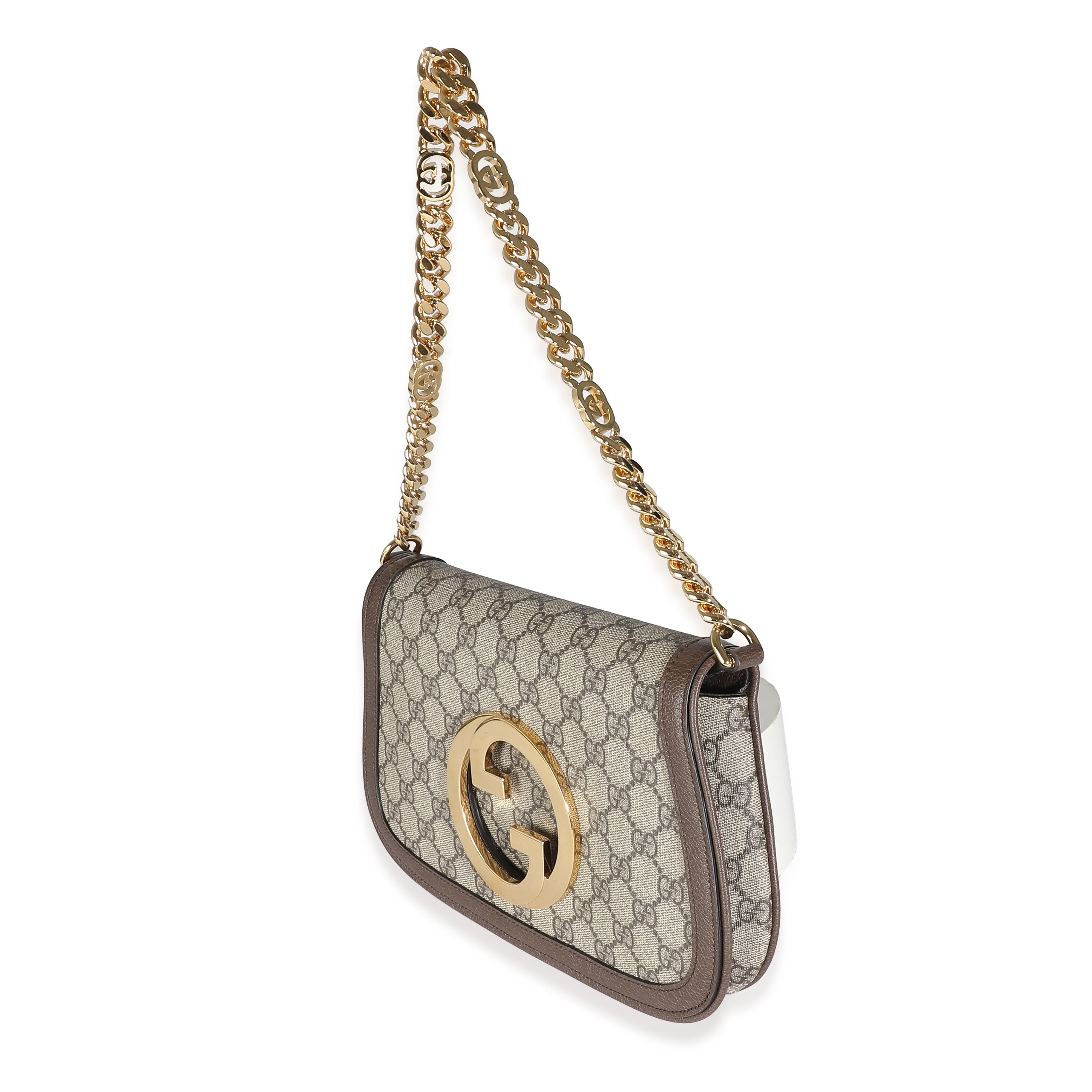 Gucci Beige GG Supreme Canvas Blondie Shoulder Bag