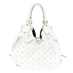 Louis Vuitton White Monogram Mahina XL Hobo