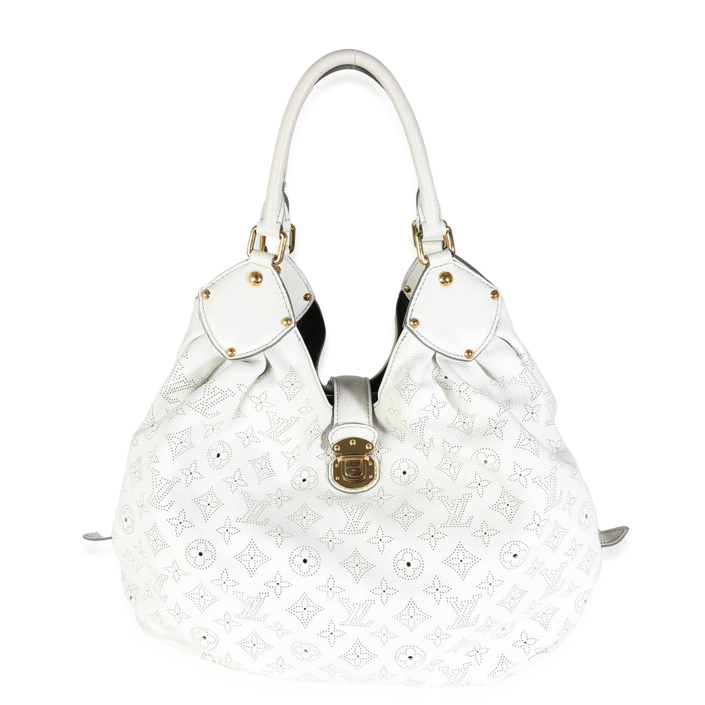 Louis Vuitton White Monogram Mahina XL Hobo