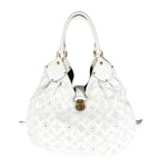 Louis Vuitton White Monogram Mahina XL Hobo