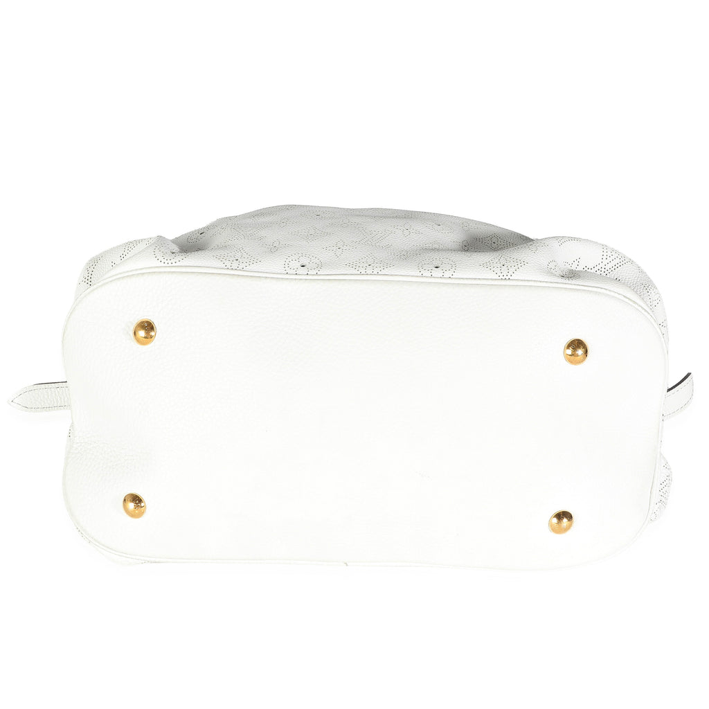 Louis Vuitton White Monogram Mahina XL Hobo