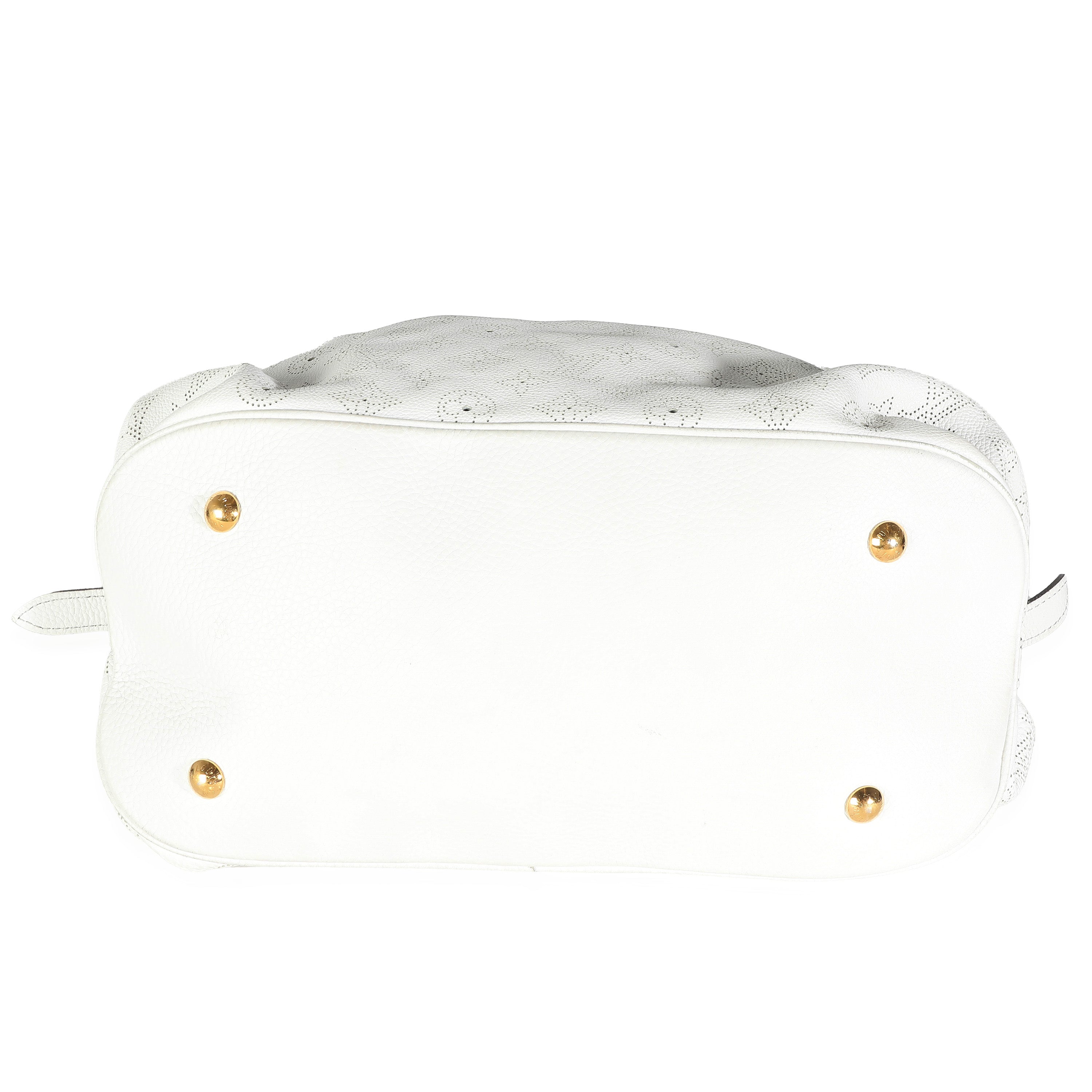 Louis Vuitton White Monogram Mahina XL Hobo