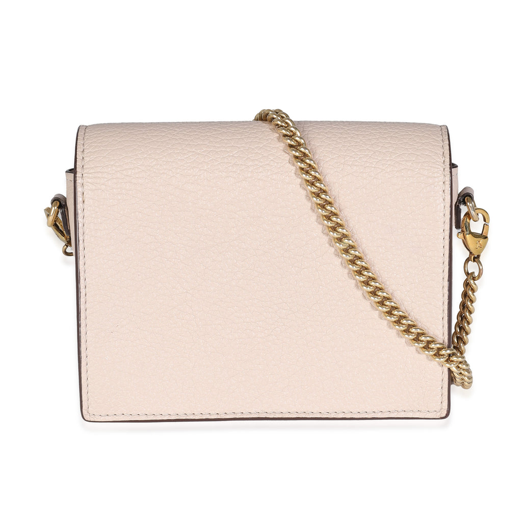 Louis Vuitton Greige Calfskin Mini MyLockMe Chain Pochette