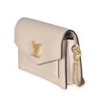 Louis Vuitton Greige Calfskin Mini MyLockMe Chain Pochette