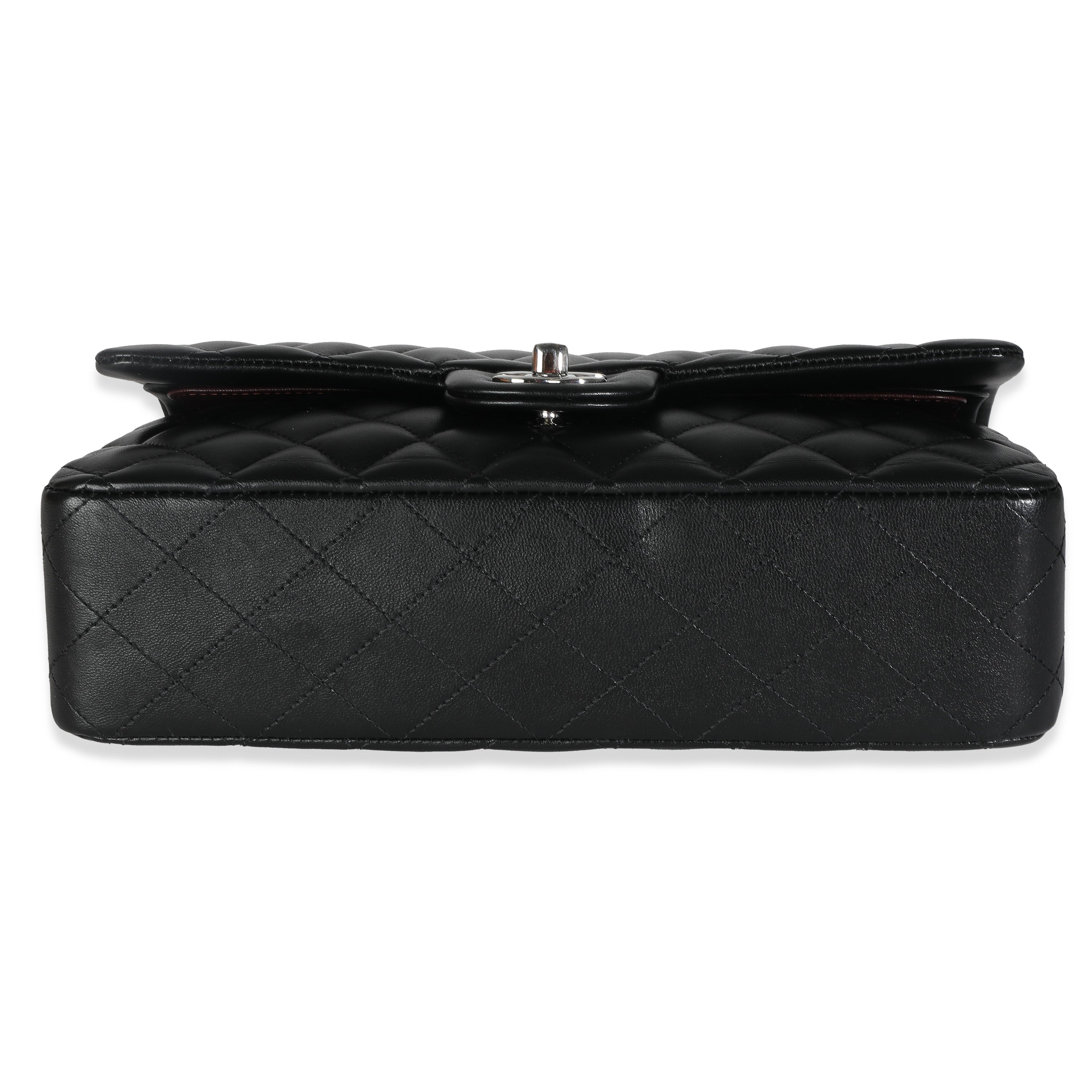 Chanel Black Quilted Lambskin Medium Classic Double Flap Bag