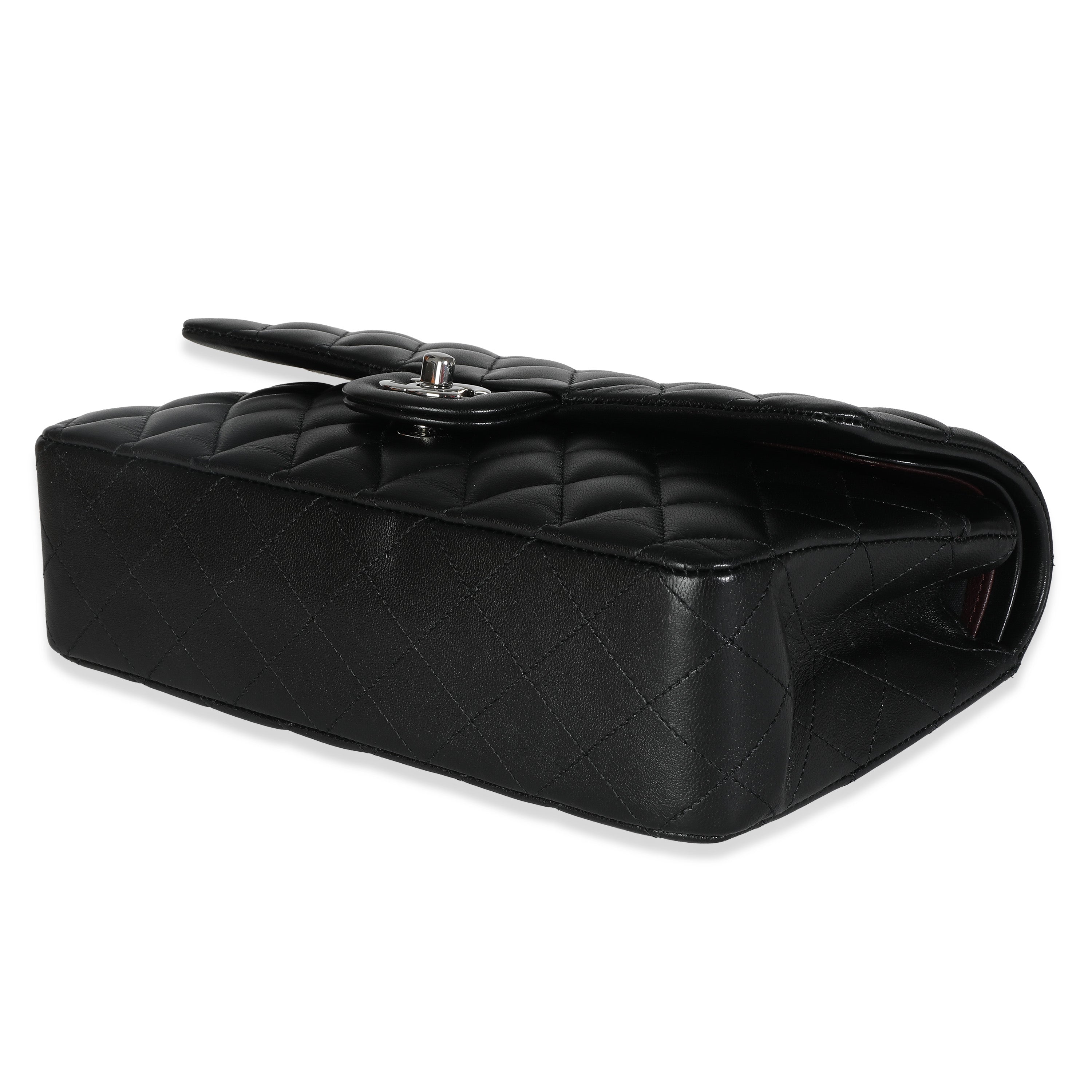 Chanel Black Quilted Lambskin Medium Classic Double Flap Bag