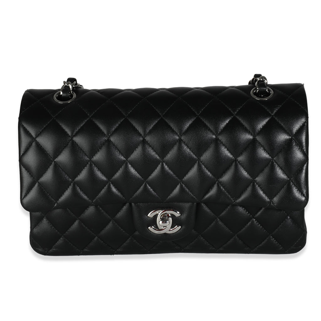 Chanel Black Quilted Lambskin Medium Classic Double Flap Bag