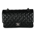 Chanel Black Quilted Lambskin Medium Classic Double Flap Bag