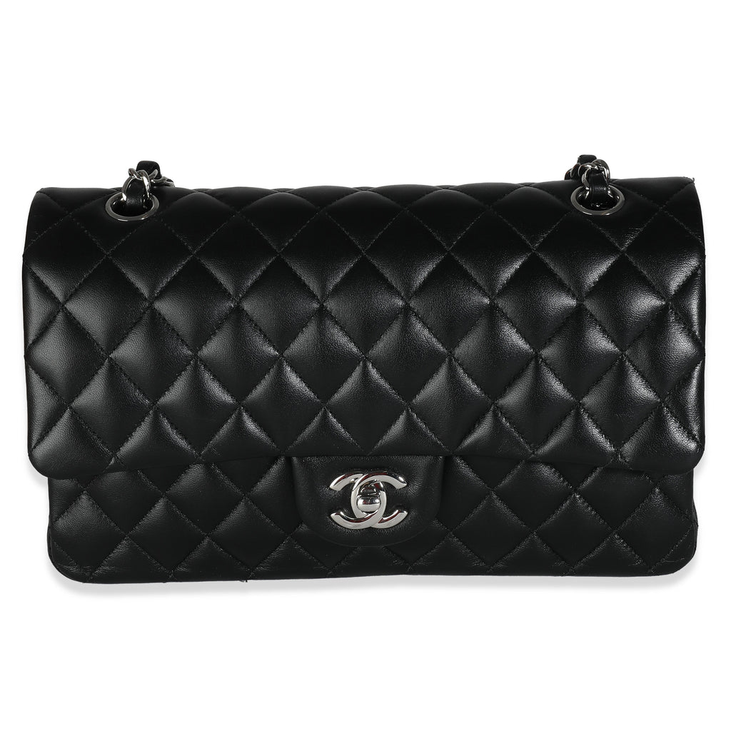 Chanel Black Quilted Lambskin Medium Classic Double Flap Bag