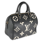 Louis Vuitton Black Beige Monogram Empreinte Speedy Bandouliere 25