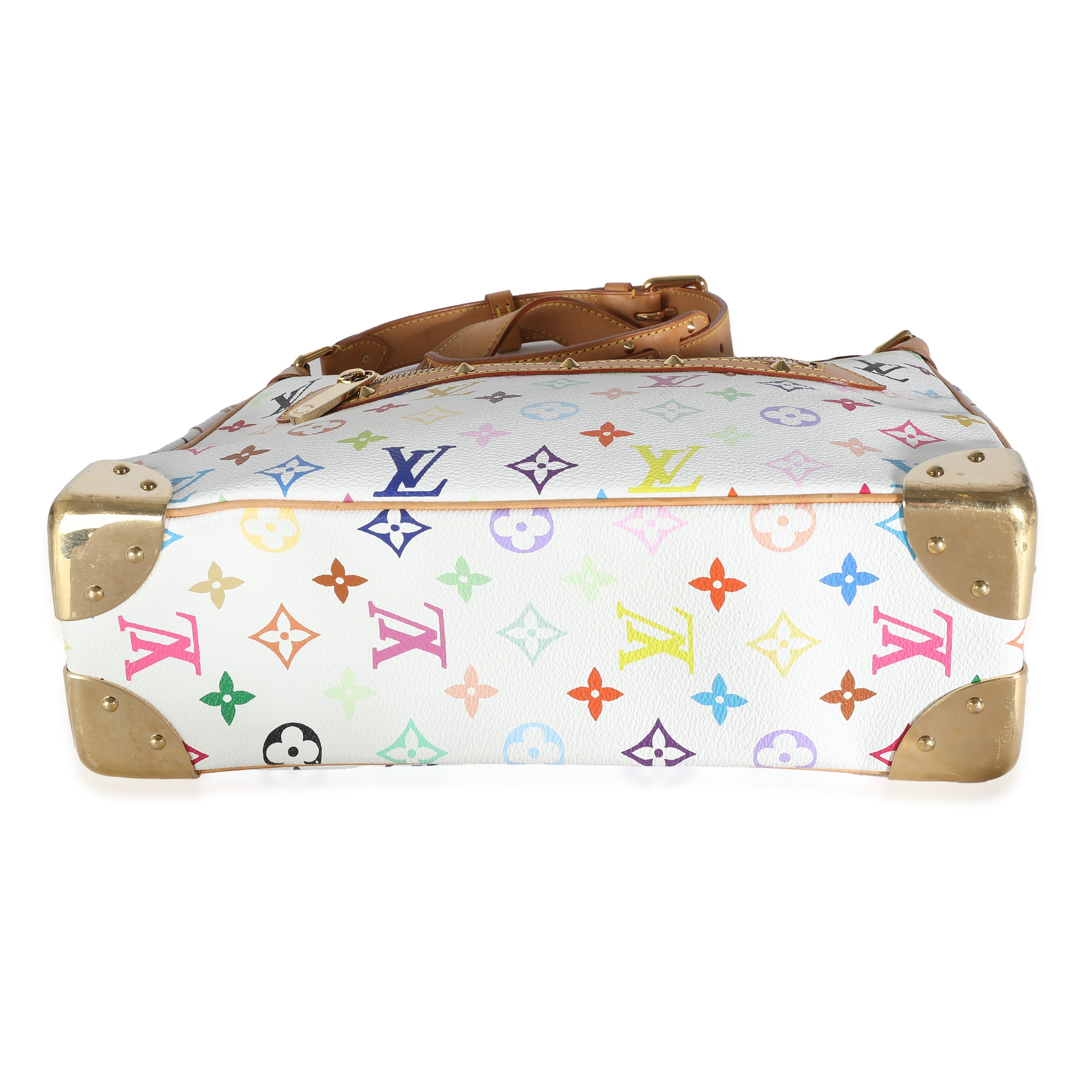Louis Vuitton White Monogram Multicolor Canvas Boulogne
