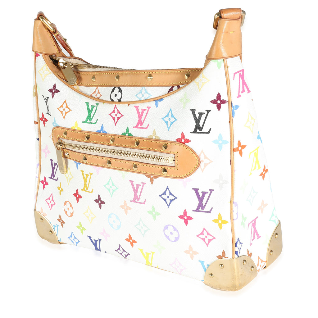 Louis Vuitton White Monogram Multicolor Canvas Boulogne