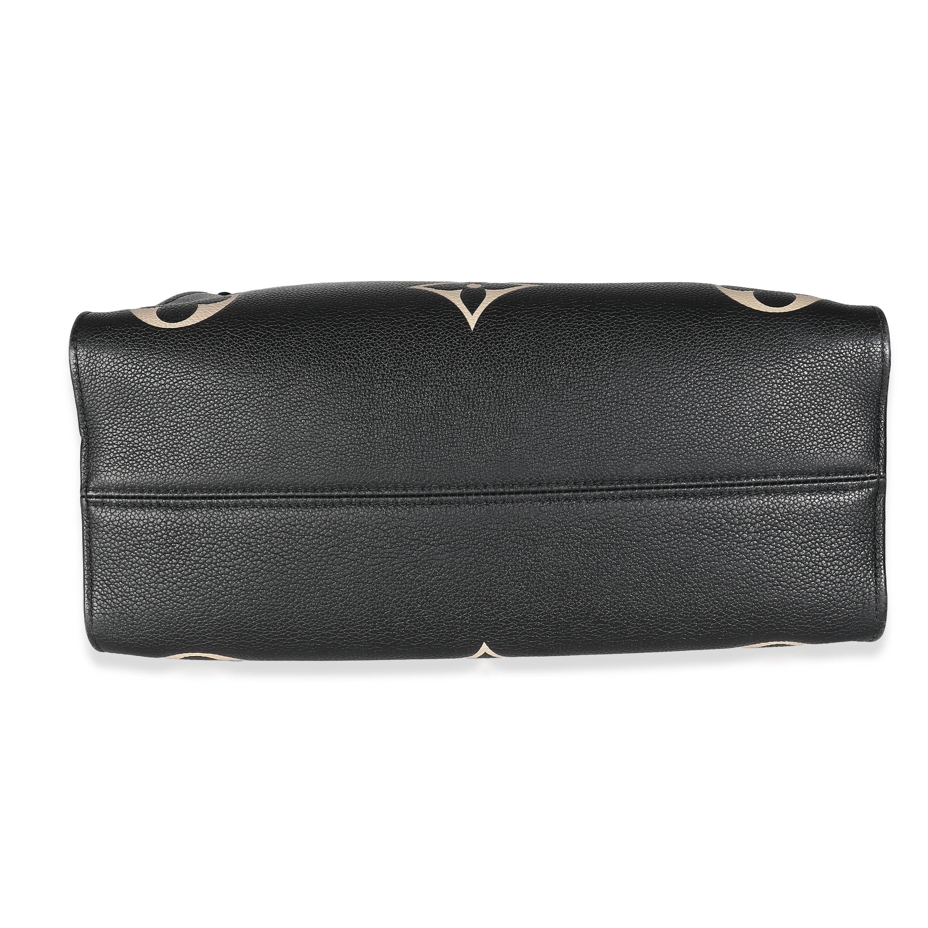 Louis Vuitton Black Beige Monogram Giant Empreinte Onthego MM