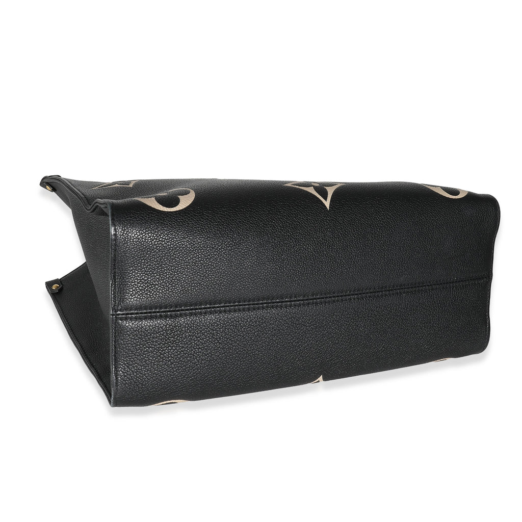 Louis Vuitton Black Beige Monogram Giant Empreinte Onthego MM