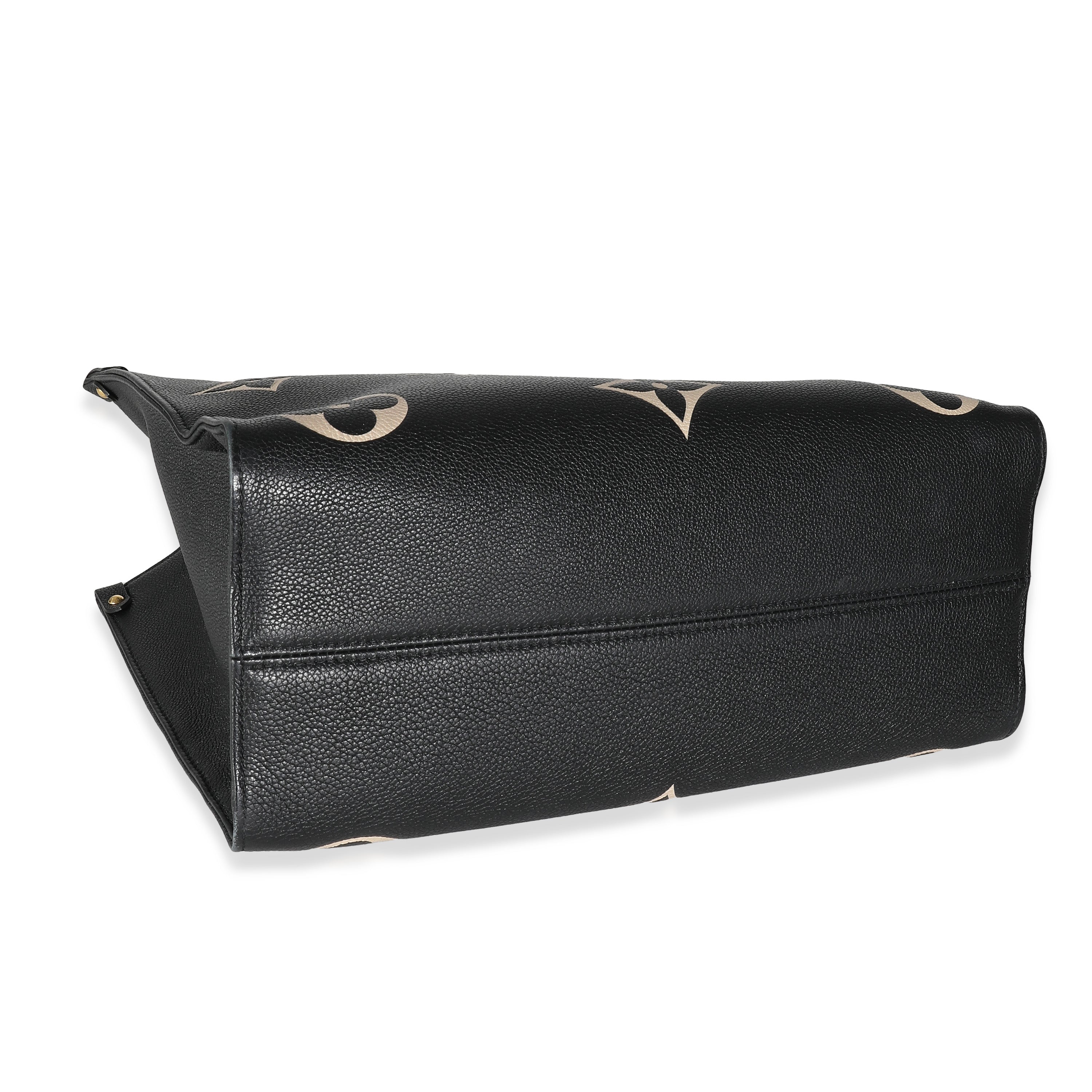 Louis Vuitton Black Beige Monogram Giant Empreinte Onthego MM