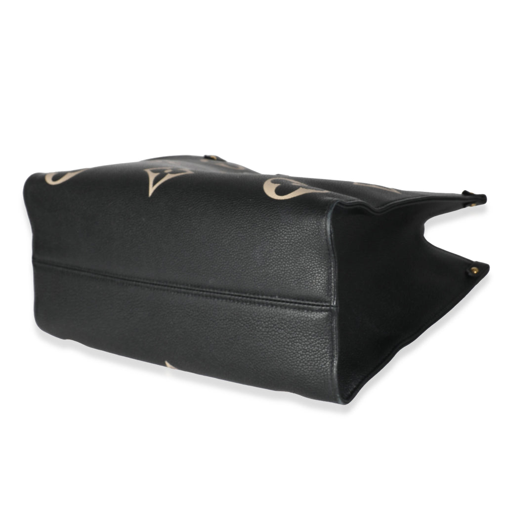 Louis Vuitton Black Beige Monogram Giant Empreinte Onthego MM