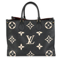 Louis Vuitton Black Beige Monogram Giant Empreinte Onthego MM