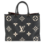 Louis Vuitton Black Beige Monogram Giant Empreinte Onthego MM
