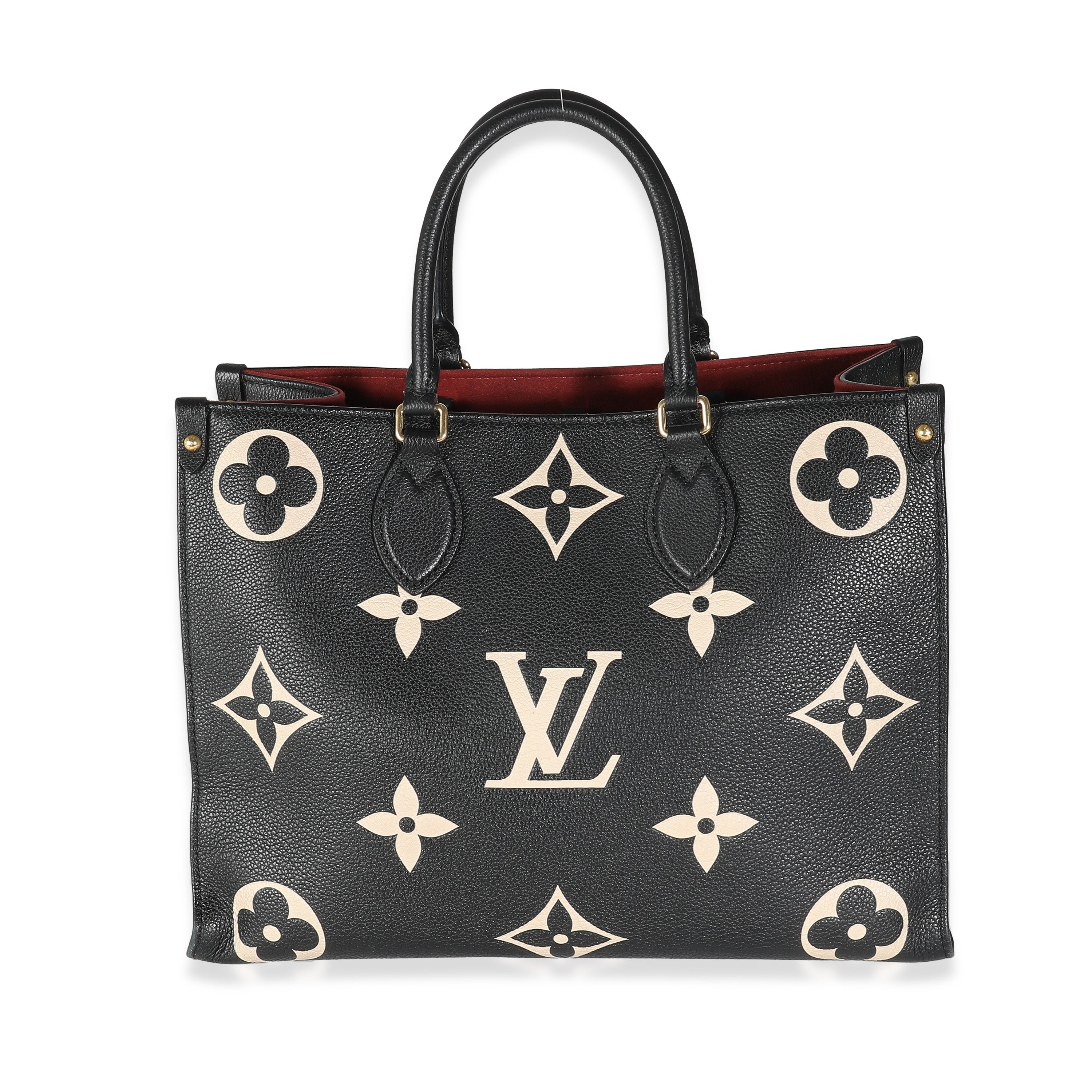 Louis Vuitton Black Beige Monogram Giant Empreinte Onthego MM