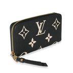 Louis Vuitton Beige Black Monogram Giant Empreinte Zippy Wallet