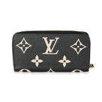 Louis Vuitton Beige Black Monogram Giant Empreinte Zippy Wallet