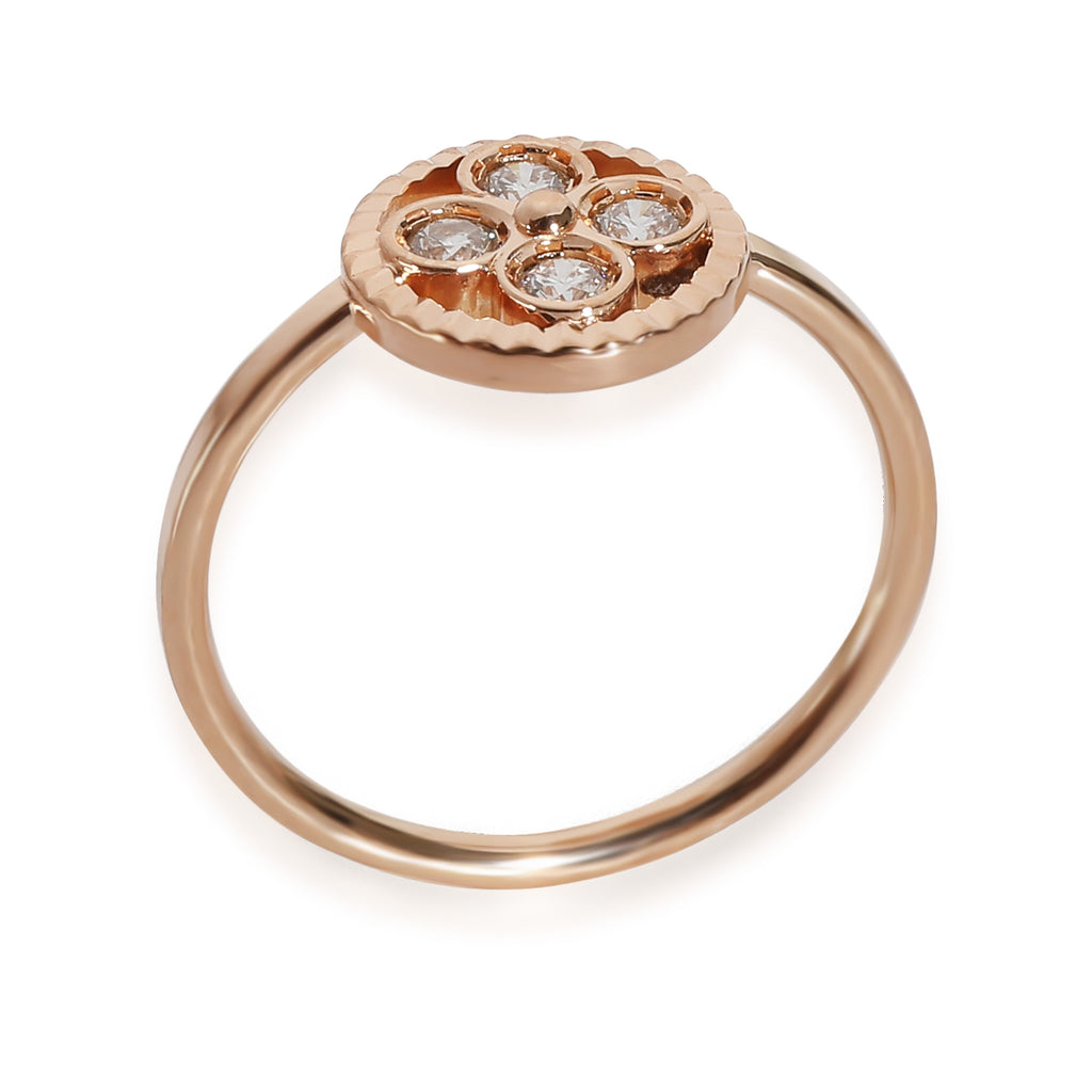 Louis Vuitton Sum Blossom Ring With Diamonds in 18KT Rose Gold 0.20 CTW