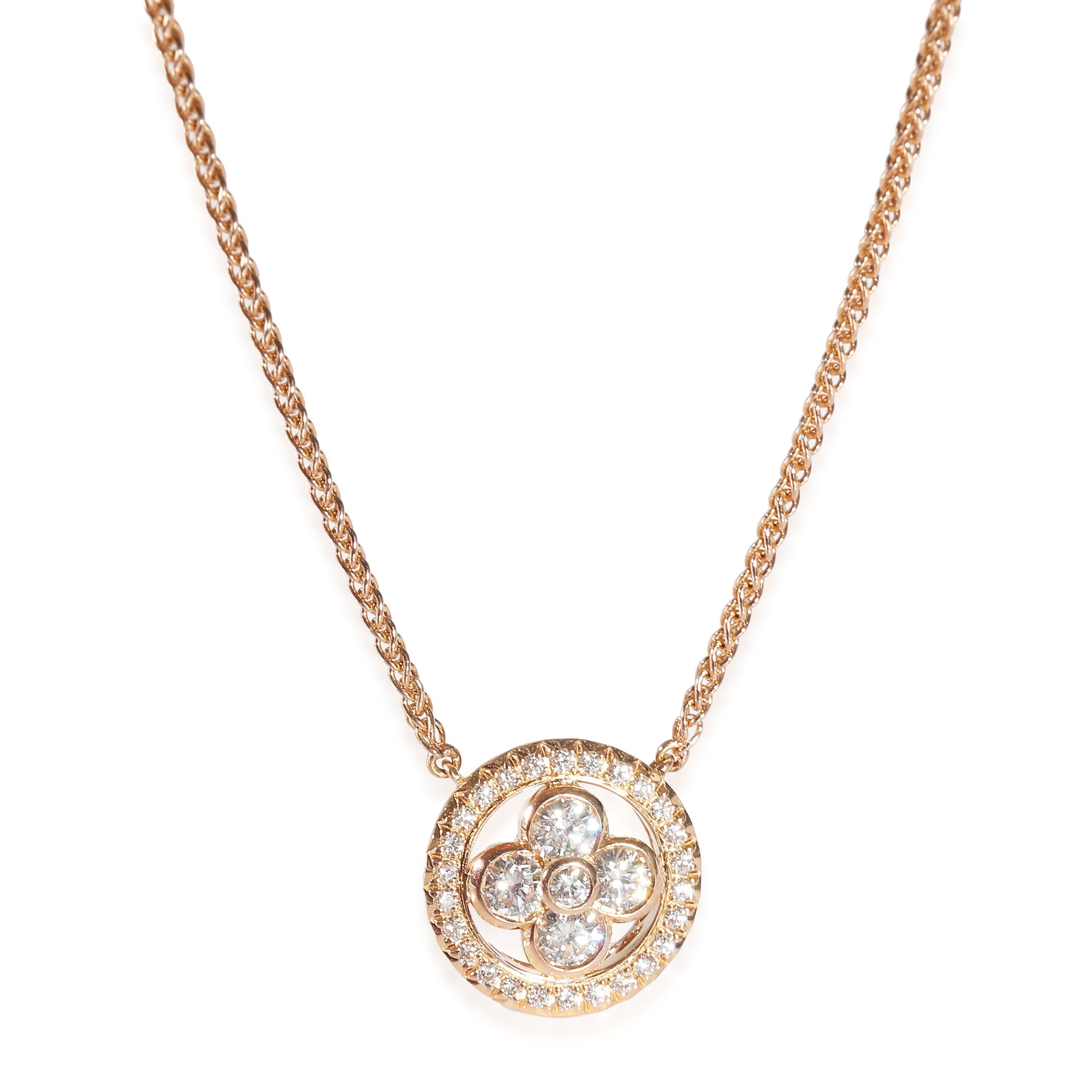 Louis Vuitton Blossom Fashion Pendant in 18k Rose Gold 0.5 CTW
