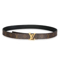 Louis Vuitton Black Monogram Canvas Reversible LV Initiales 30mm 95/38