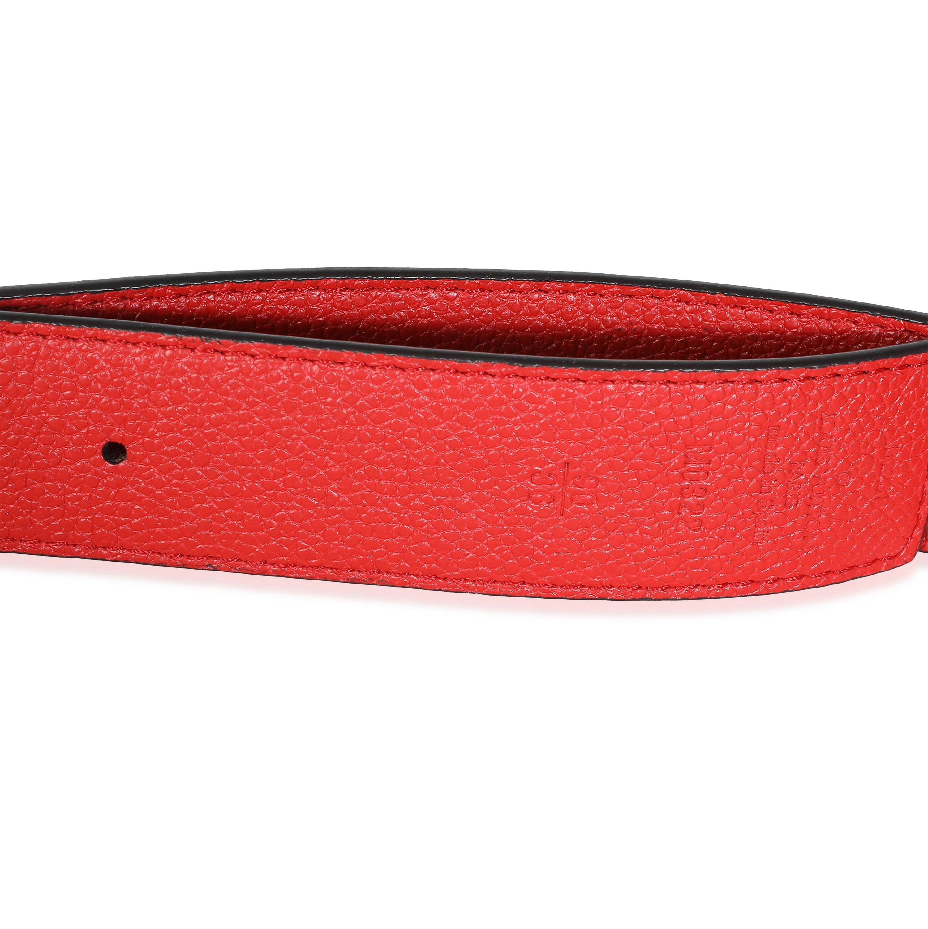 Louis Vuitton Coquelicot Monogram Canvas Reversible LV Initiales Belt 30mm 90/36