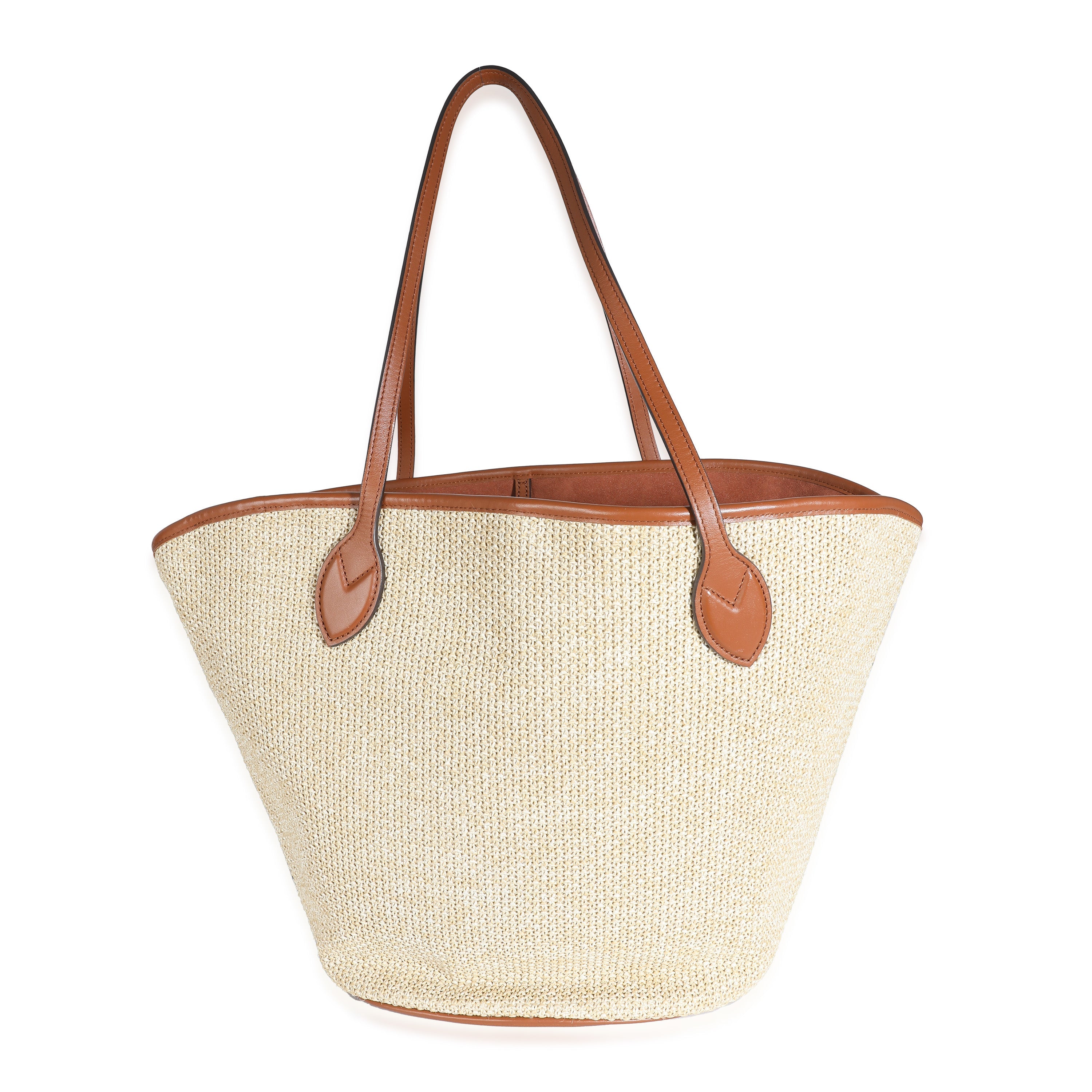 Louis Vuitton Caramel Raffia Saint Jacques Tote