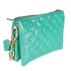 Louis Vuitton Vert Green Monogram Puffy Lambskin Coussin PM