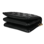 Louis Vuitton Black Monogram Embossed Puffy Lambskin Pochette Coussin
