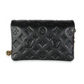 Louis Vuitton Black Monogram Embossed Puffy Lambskin Pochette Coussin