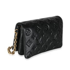 Louis Vuitton Black Monogram Embossed Puffy Lambskin Pochette Coussin