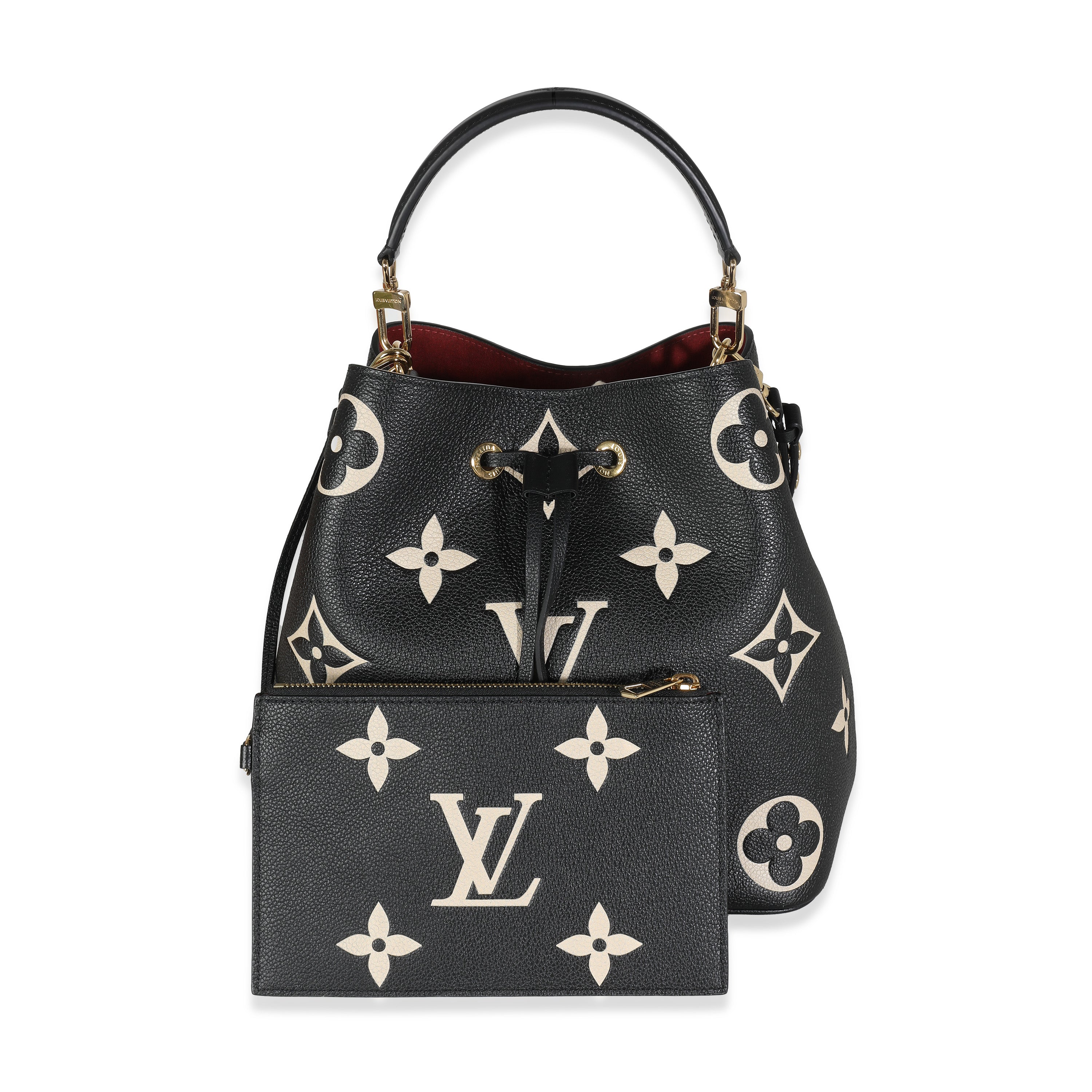 Louis Vuitton Black Beige Giant Empreinte NeoNoe MM
